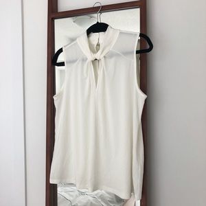 sleeveless keyhole blouse